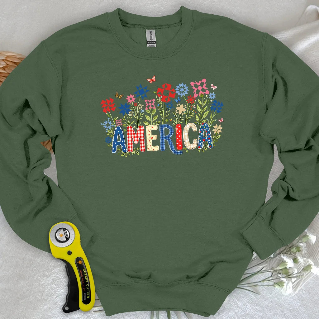 Appliqué America Sweatshirt