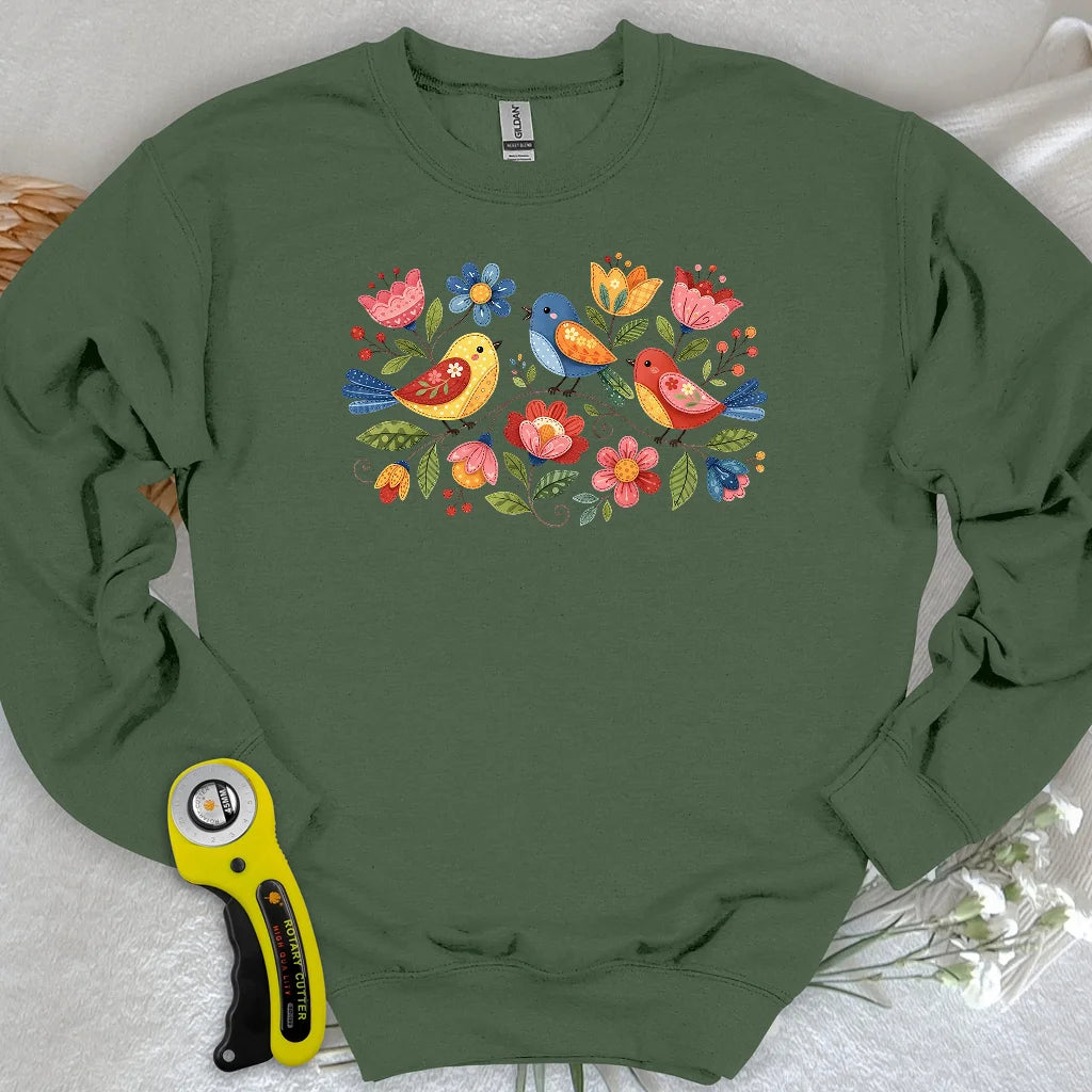 Appliqué Garden Sweatshirt