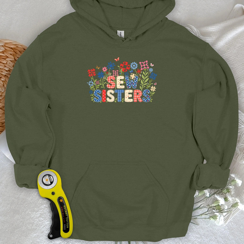 Appliqué Sew Sisters Hoodie