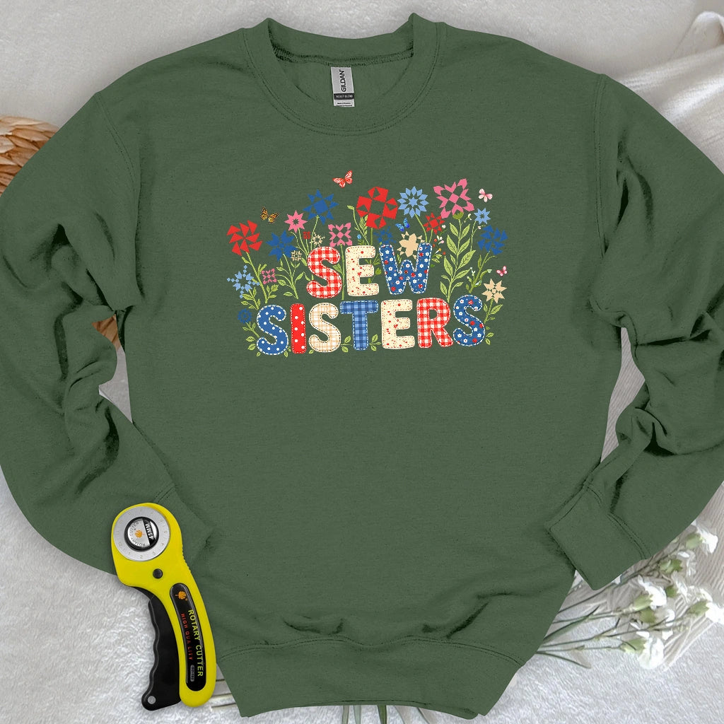 Appliqué Sew Sisters Sweatshirt