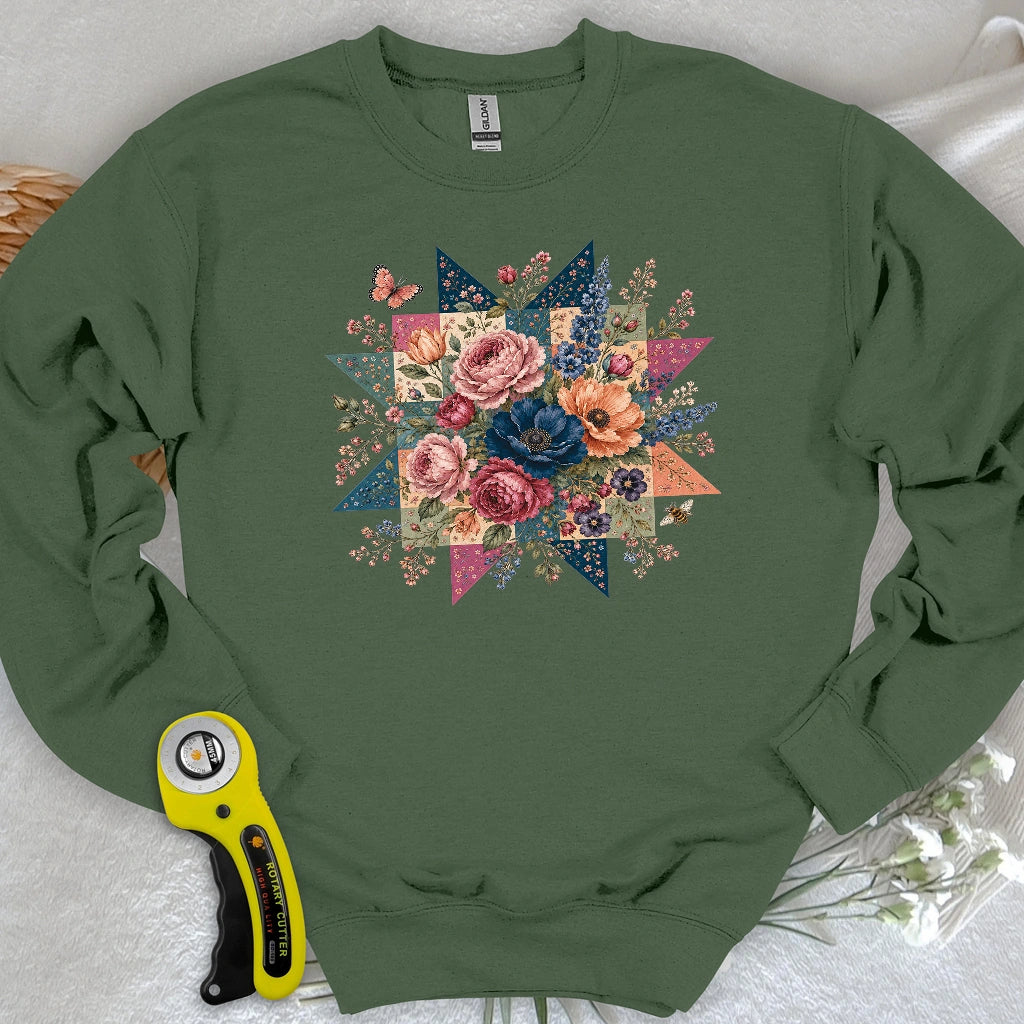 Blooming Patchwork Star Sweatshirt