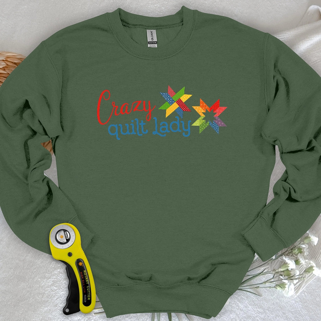 Crazy quilt lady Sweatshirt
