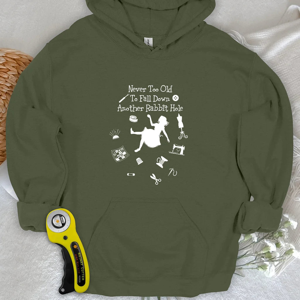 Sweat à capuche « Dans le terrier du lapin »