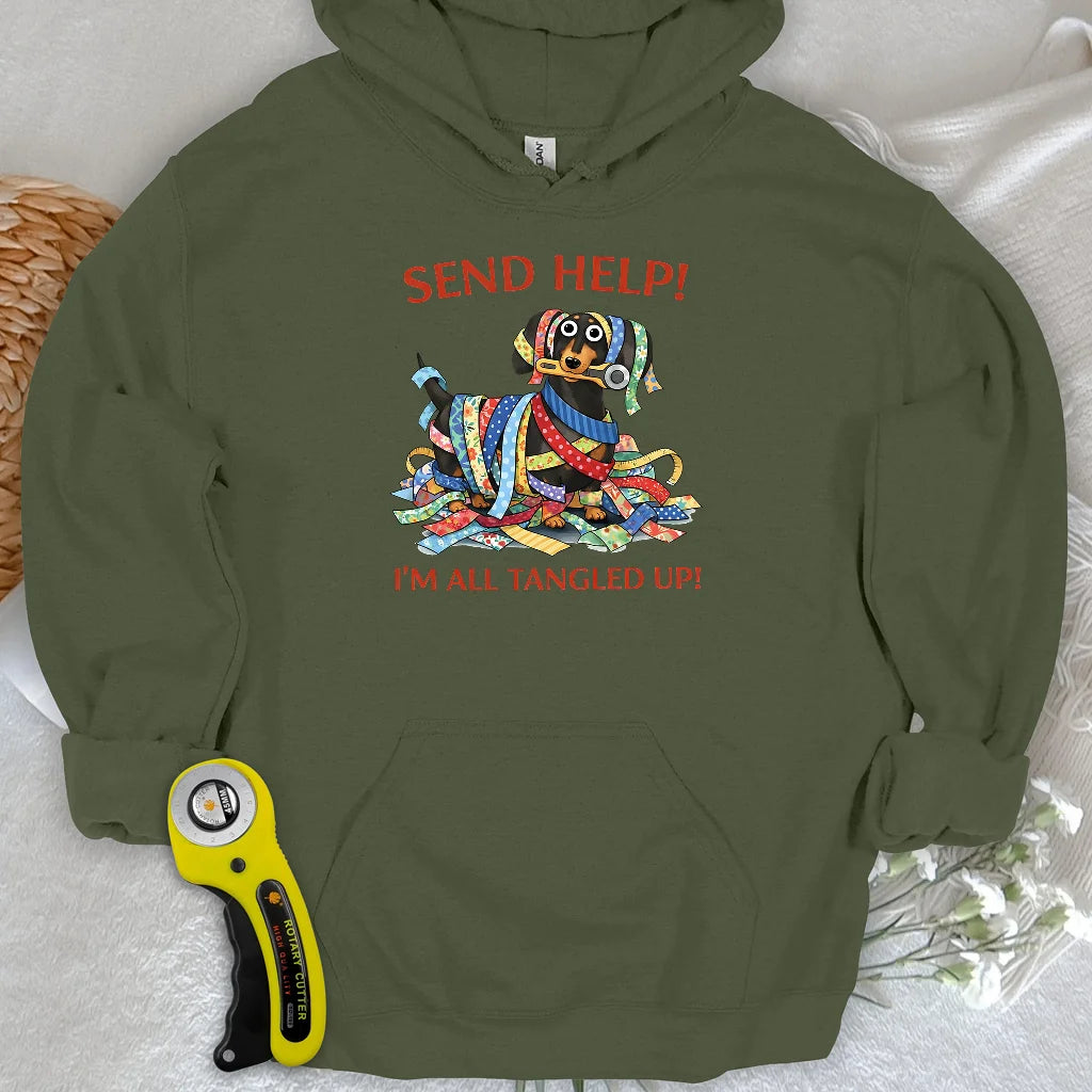 Sweat à capuche en tissu rayé