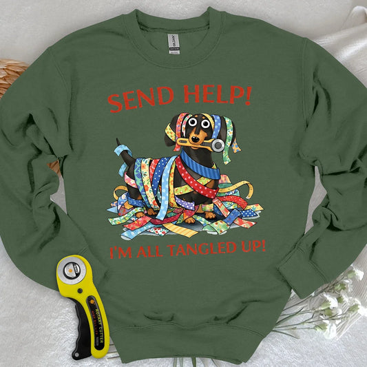 Sweatshirt mit Stoffstreifen-Muster
