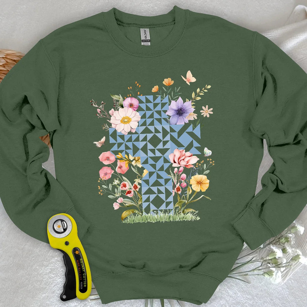 Sweat-shirt matelassé Floral Faith