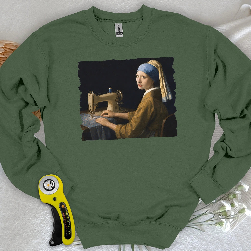 Girl With A Sewing Machine Sweatshirt