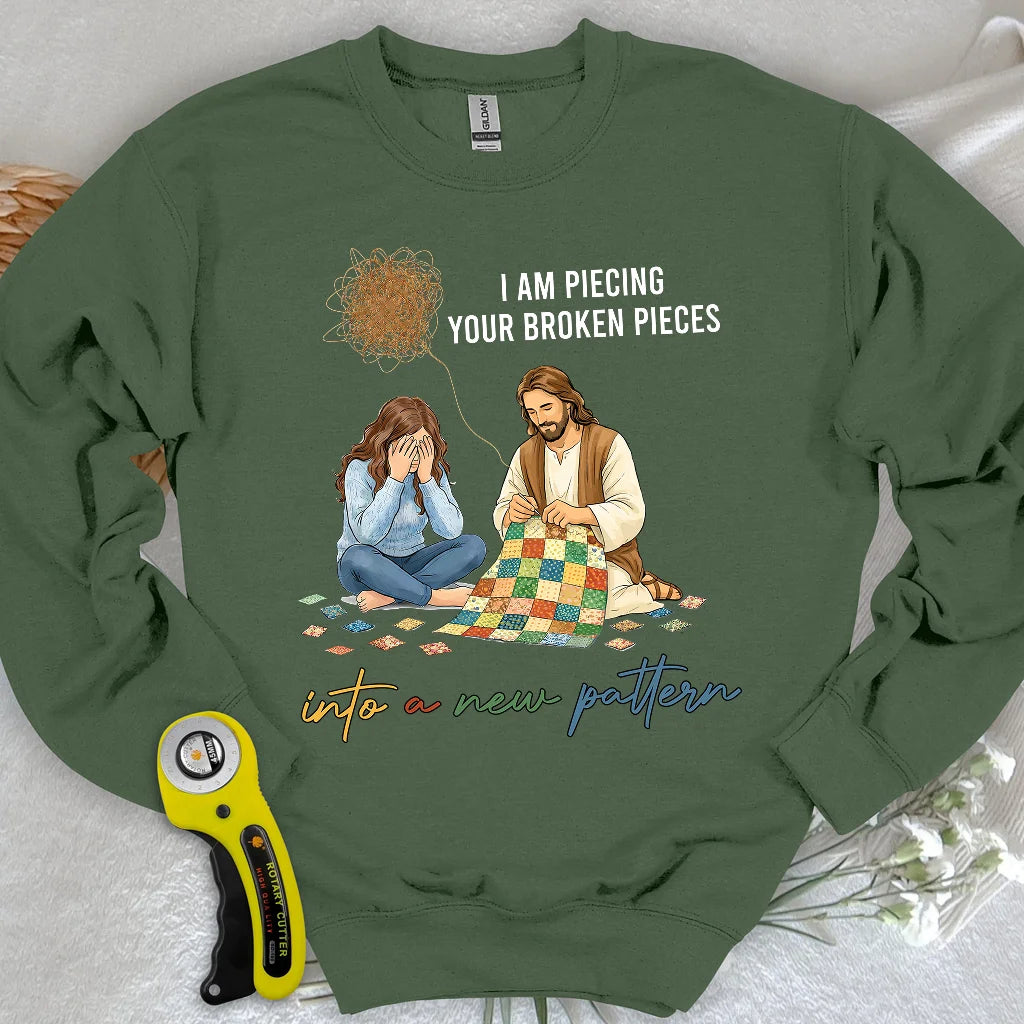 Sweat-shirt Dieu répare les morceaux brisés