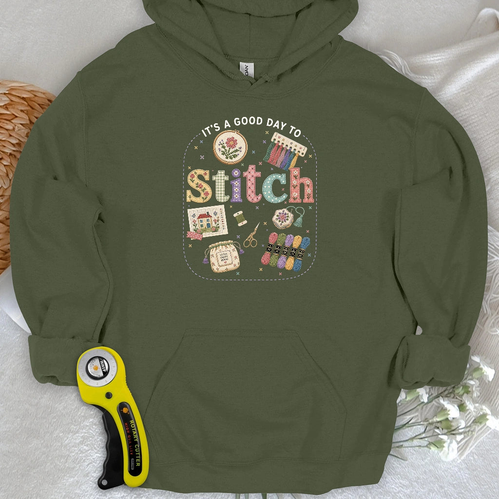 Good Day To Cross Stitch Hoodie
