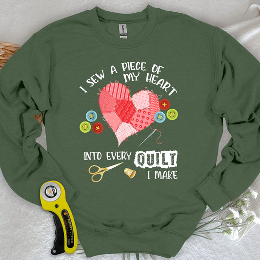 Sweatshirt "Heartstitched Quilt Love"