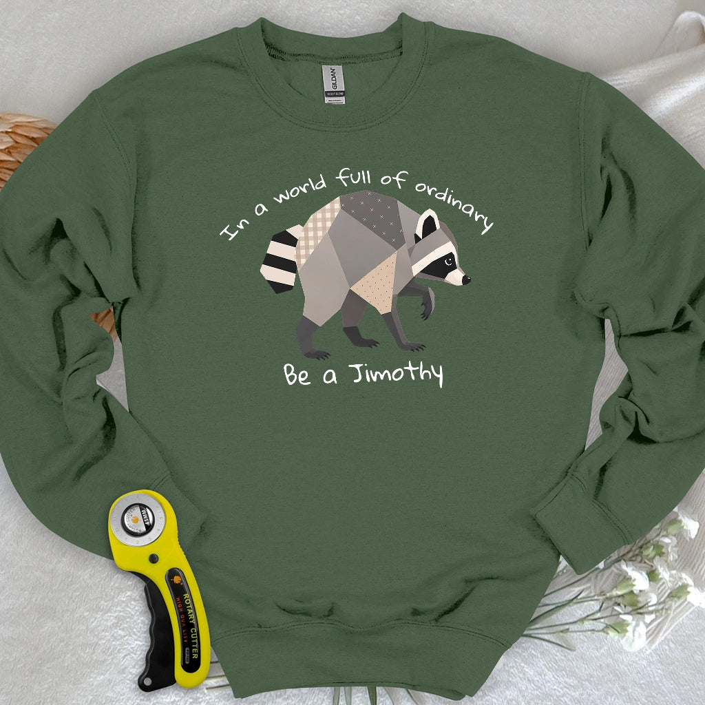 Jimothy the Quilted Raccoon Sweatshirt