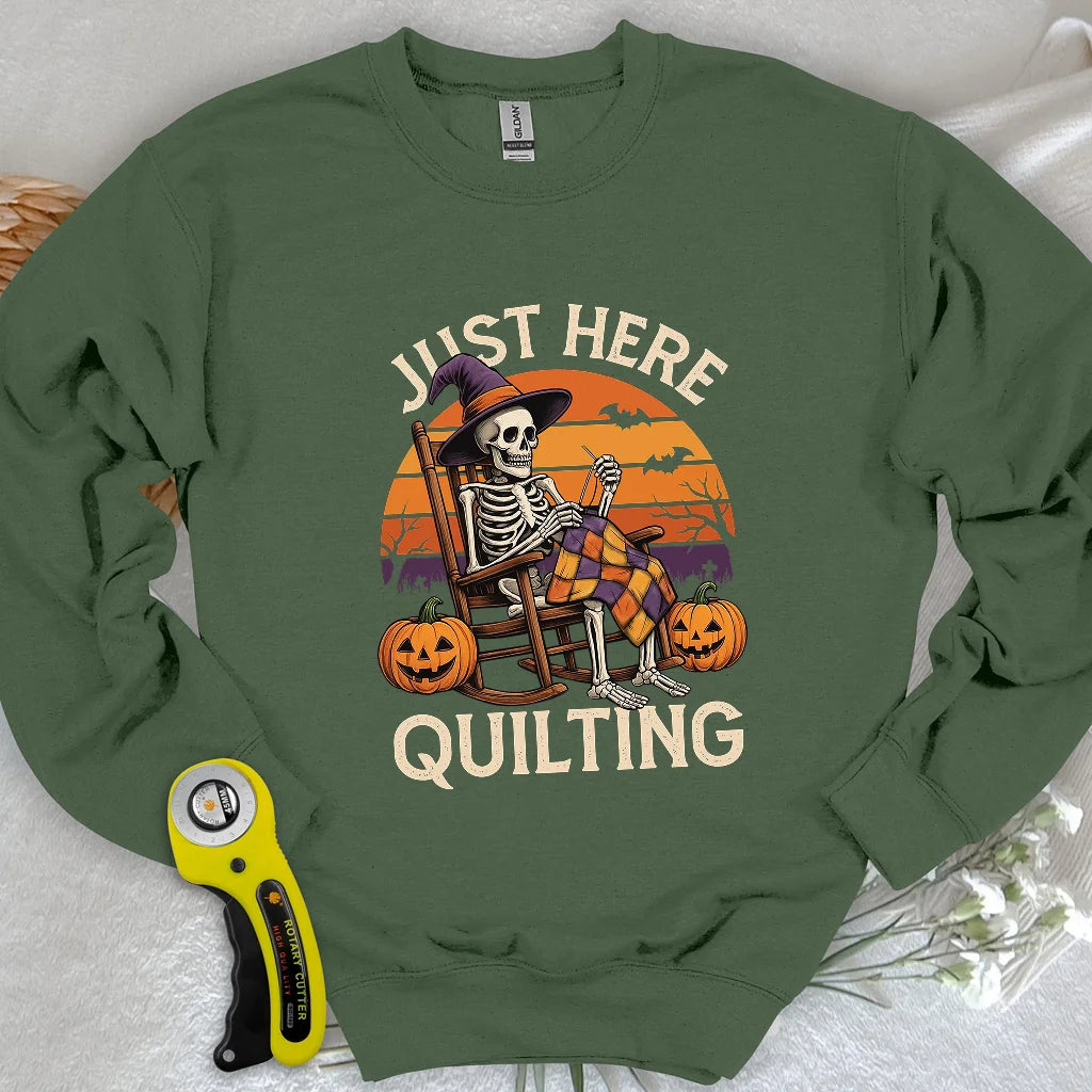 Nur hier am Quilten Sweatshirt