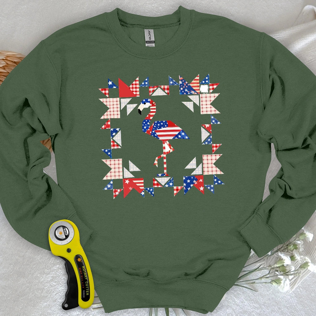 Liberty Flamingo Patchwork Sweatshirt