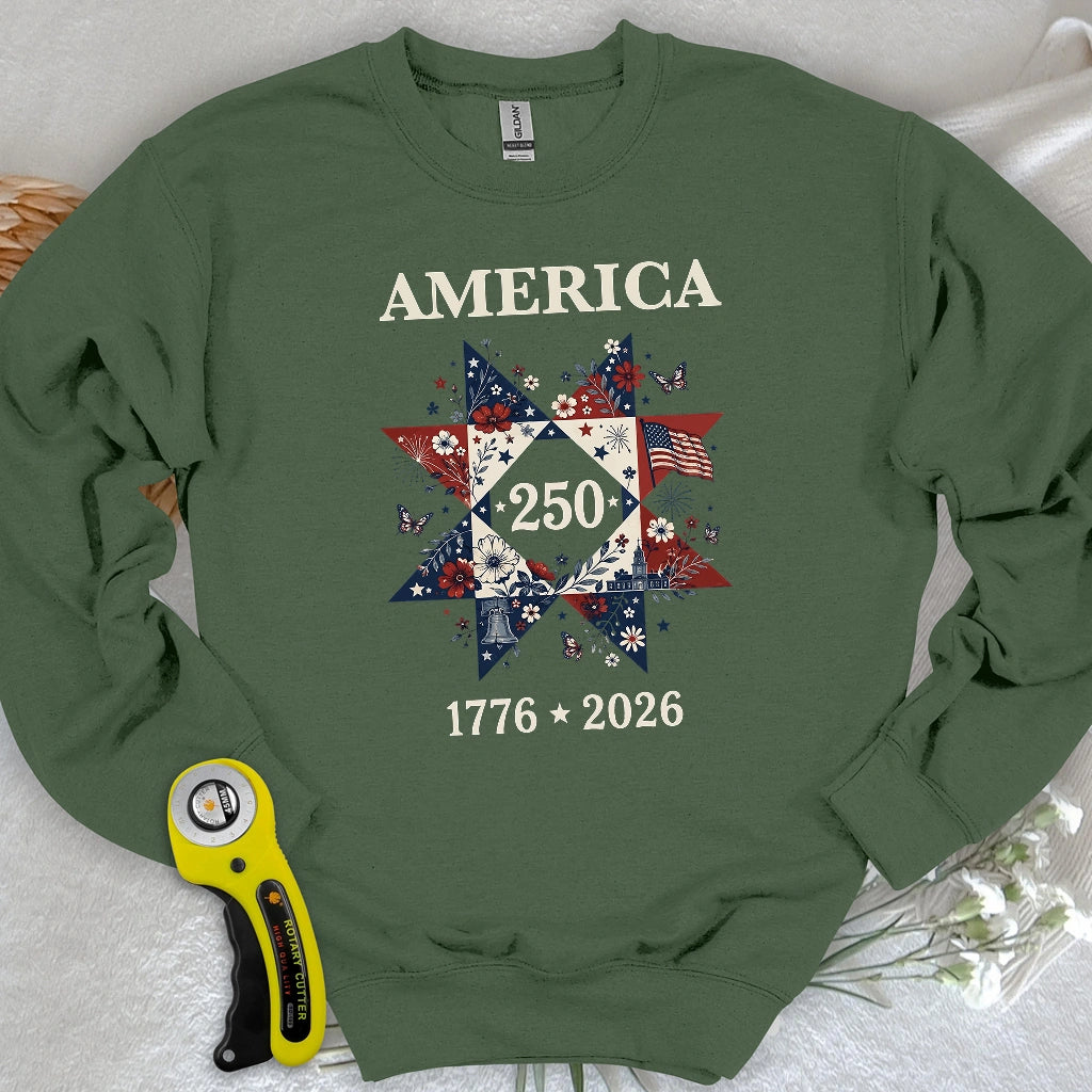 Liberty In Bloom Quilt Sweatshirt