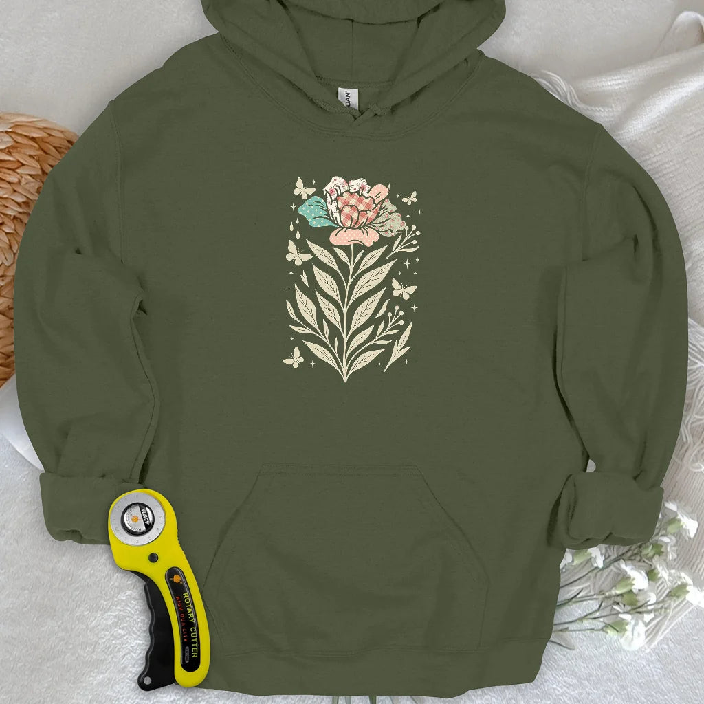 Patchwork-Bloom-Kapuzenpullover