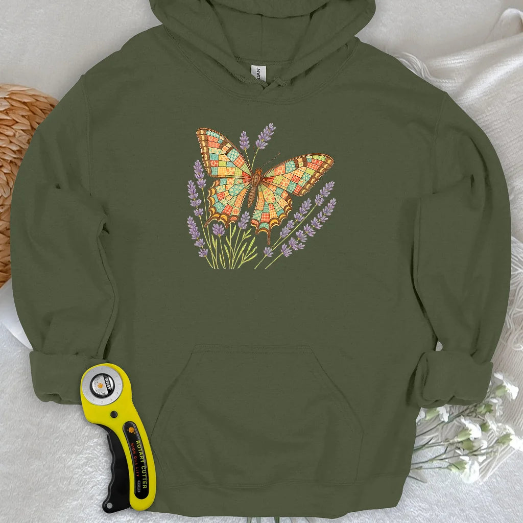 Sweat à capuche Papillon Patchwork
