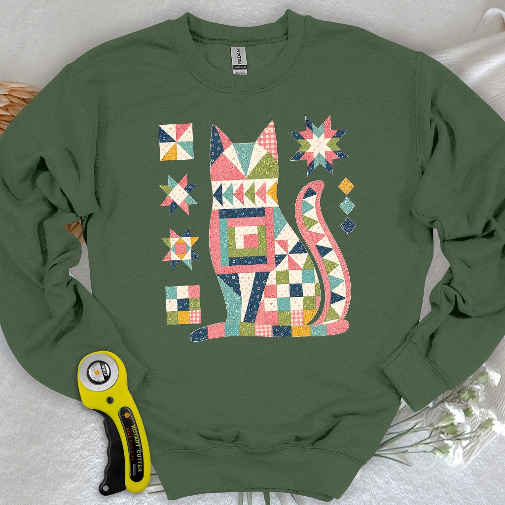 Patchwork Cat Sweatshirt