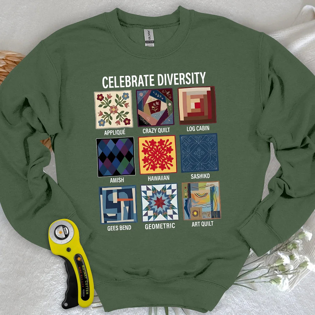 Patchwork-Vielfalt-Sweatshirt