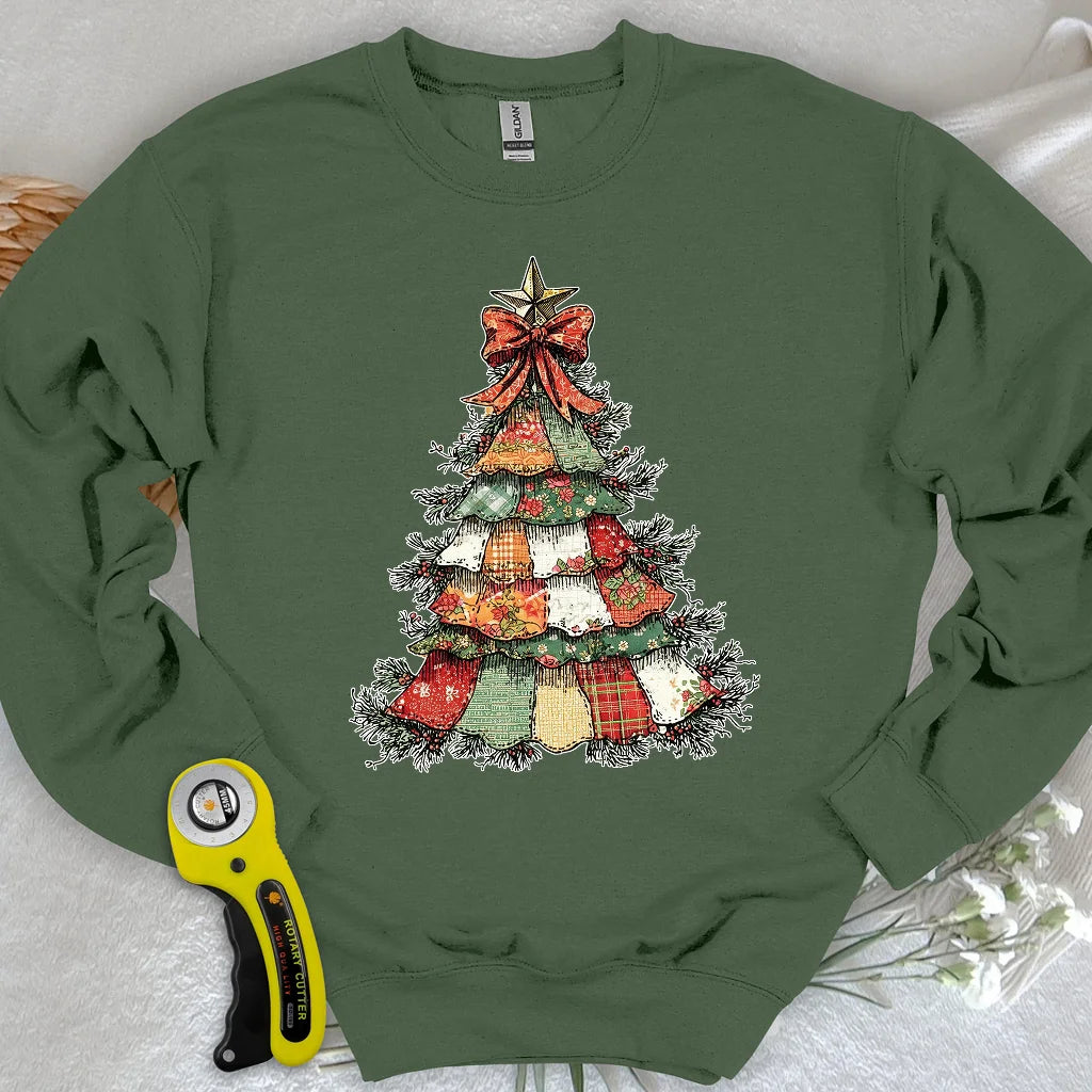 Sweat-shirt de Noël motif patchwork