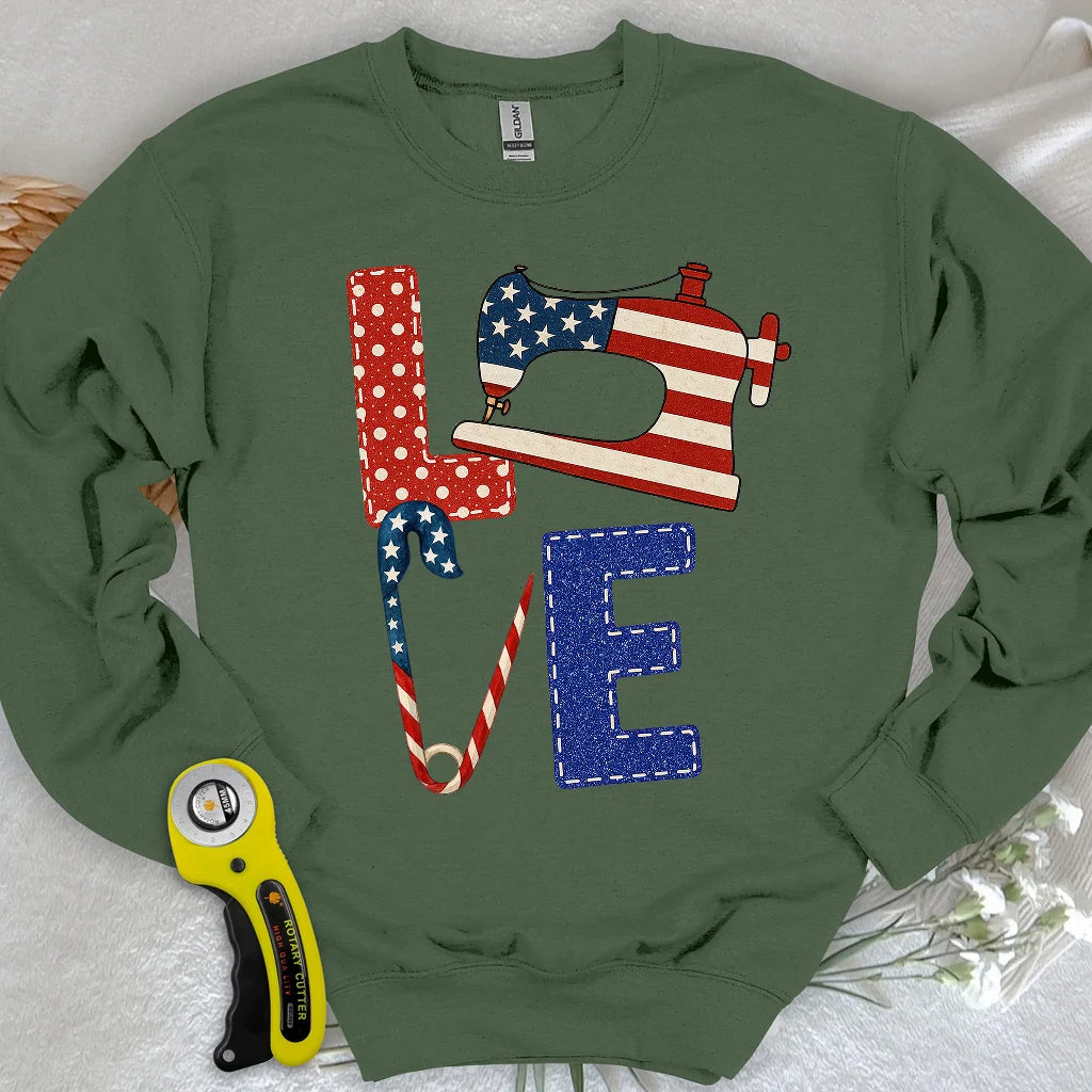 Sweat-shirt de couturière patriotique