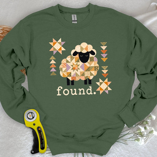 Psalm 23 Patchwork Sheep Sweatshirt