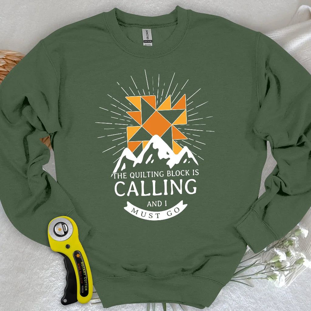 Sweat-shirt Motif Bloc de Quilt