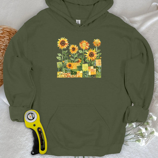 Quilted Sunflower Field Hoodie