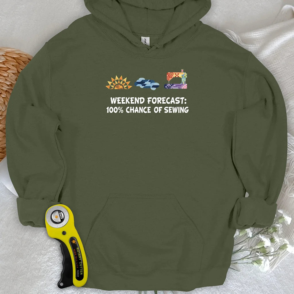 Sweat à capuche « Quilter Weekend Forecast »