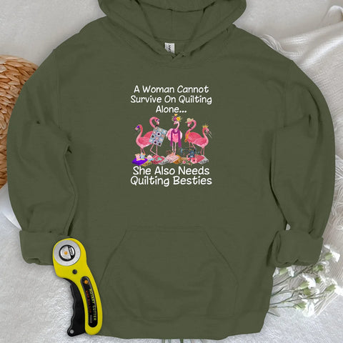 Felpa con cappuccio “Amiche del quilting”