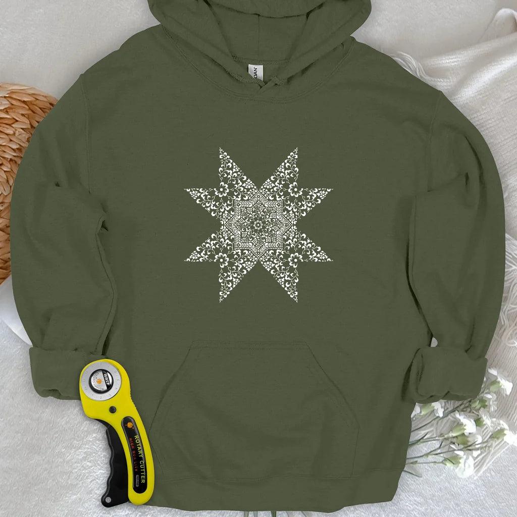 Sweat à capuche Mandala de matelassage