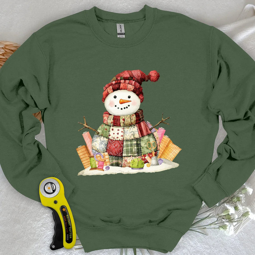 Quilting Snowman Sweatshirt