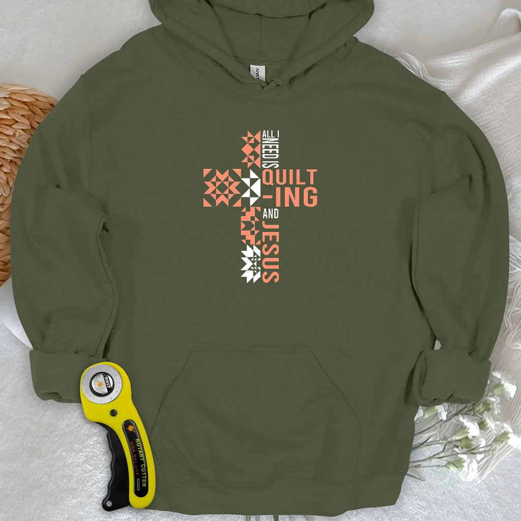 Quilting and Jesus Hoodie