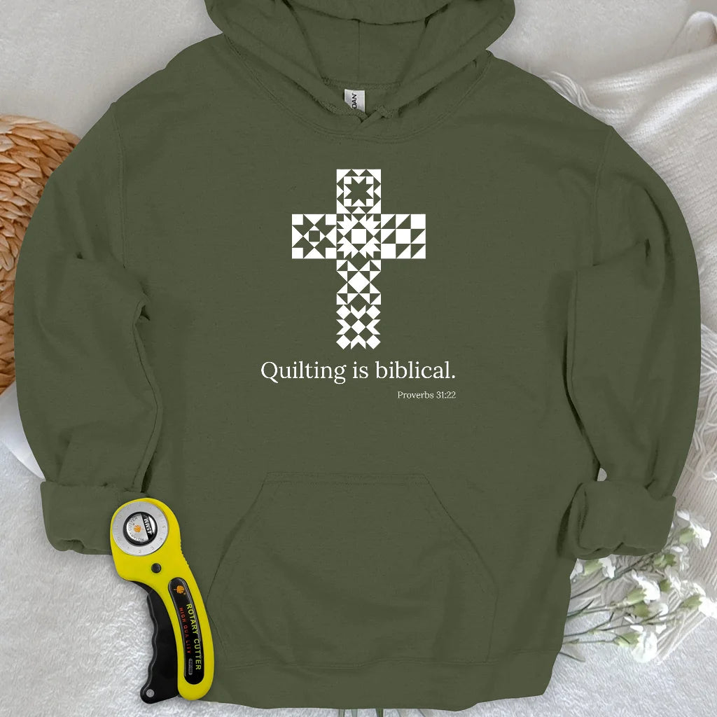 Quilting is biblical Hoodie