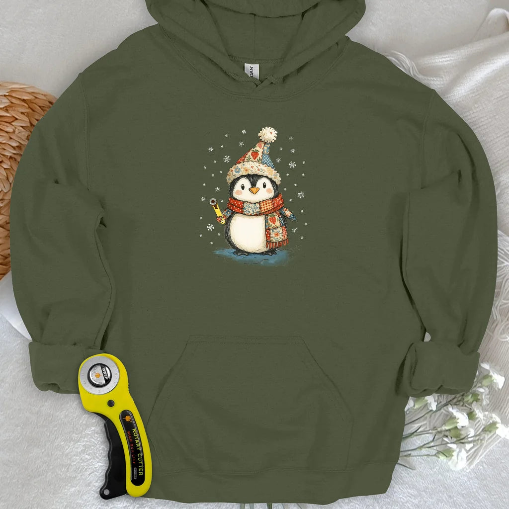 Sweat à capuche Pingouin douillet