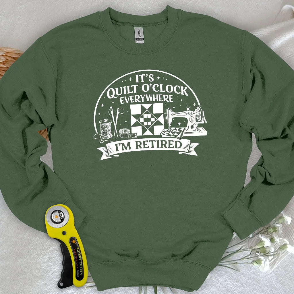 Sweat-shirt de quilteuse à la retraite