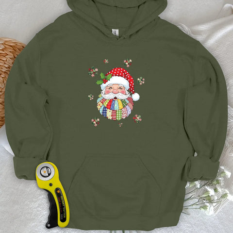 Felpa con cappuccio con toppa di Babbo Natale