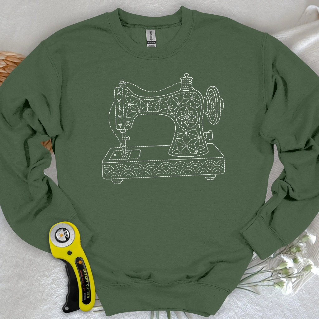 Sashiko Sewing Machine Sweatshirt