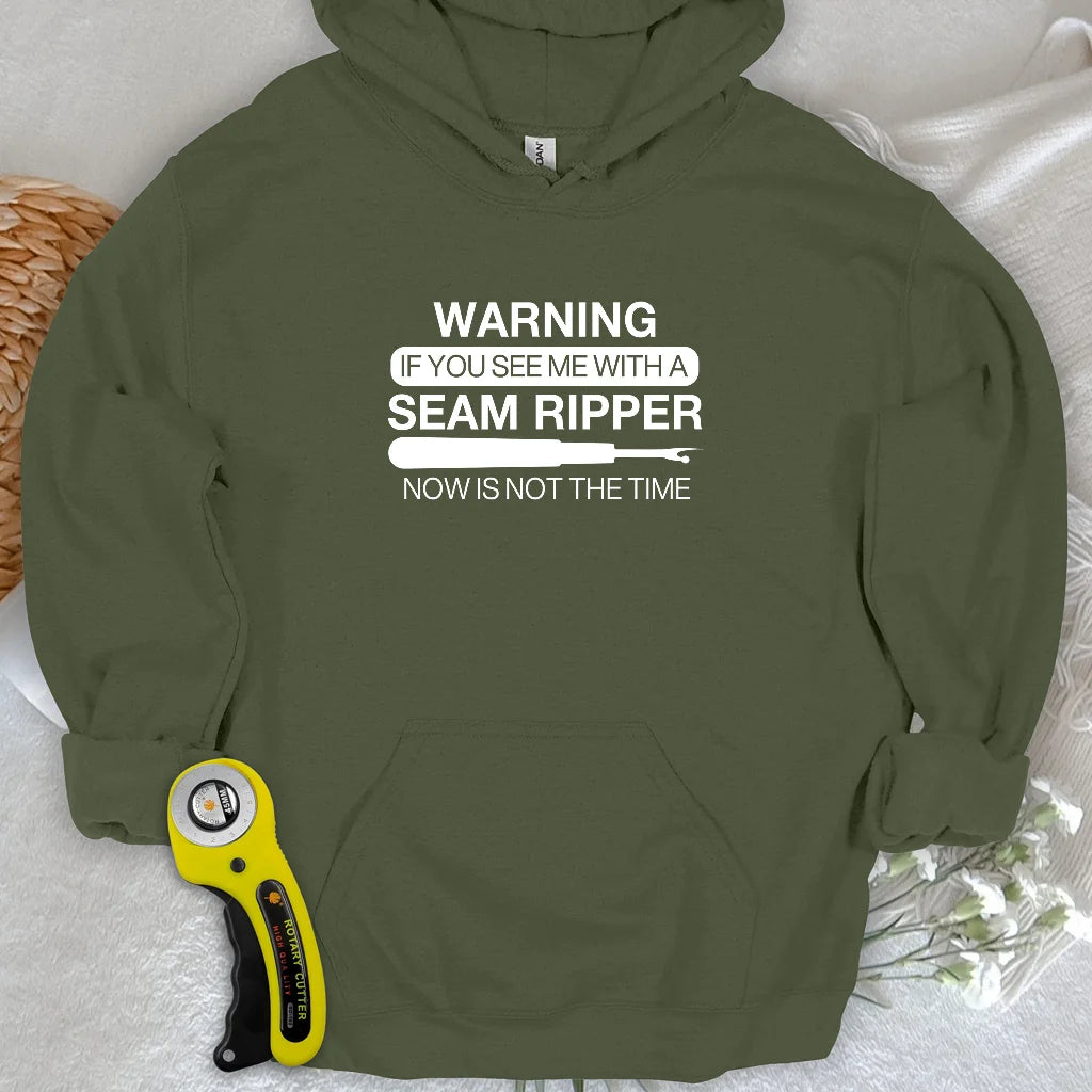 Seam Ripper Warning Hoodie