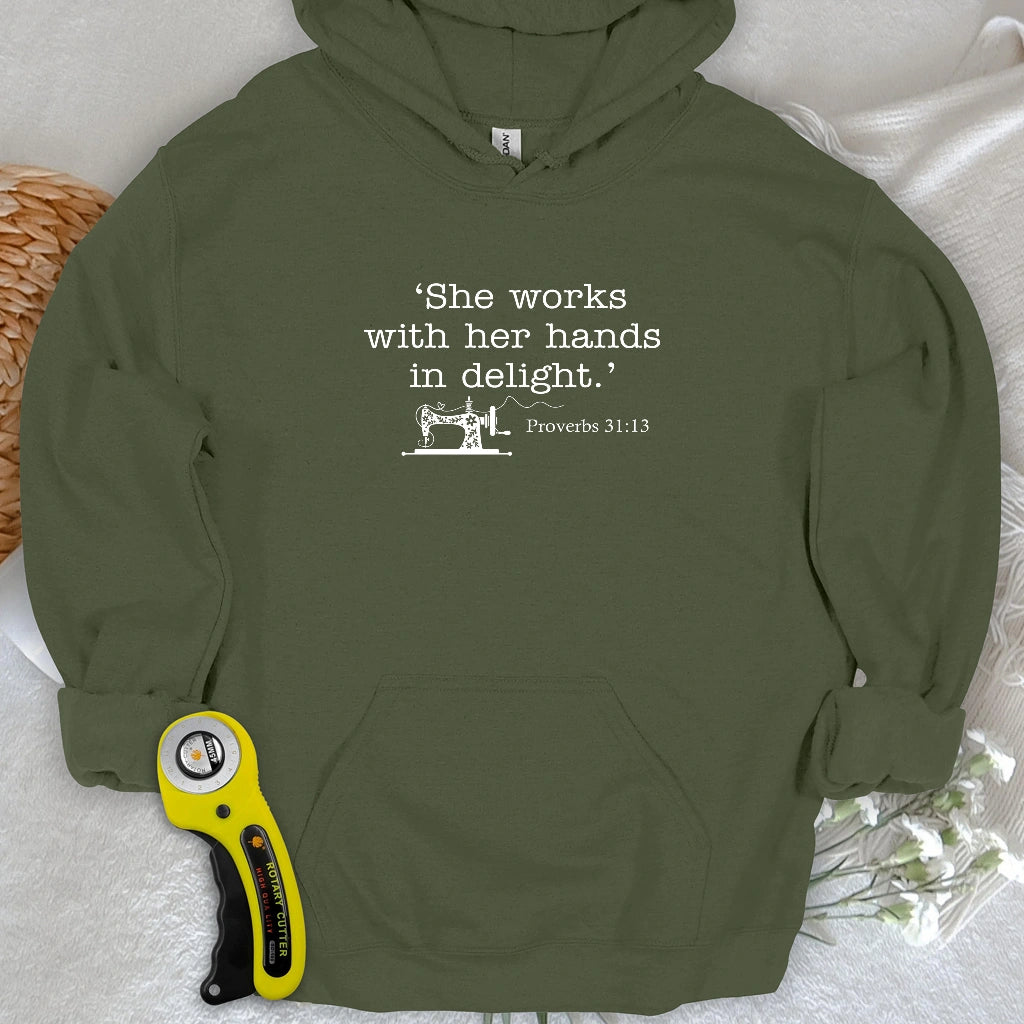 Sewing In Bible Hoodie