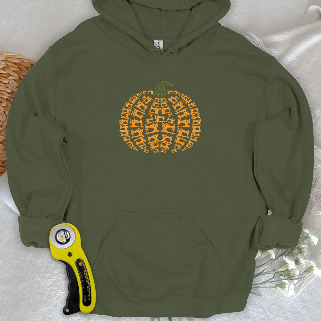 Sewing Machine Pumpkin Hoodie