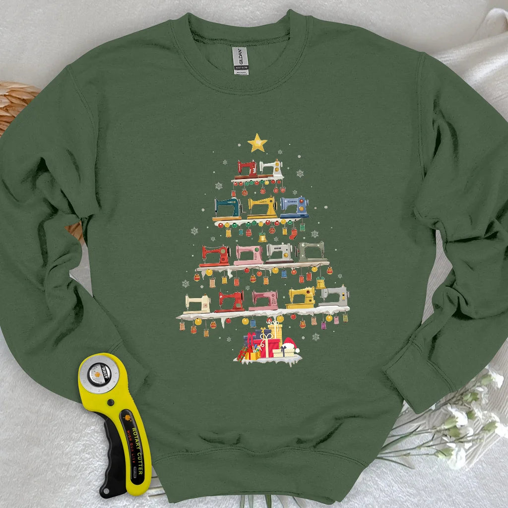 Sweat-shirt Arbre Machine à Coudre