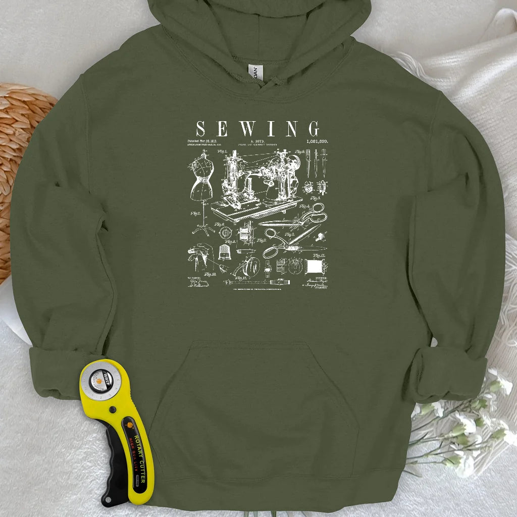 Sewing Tools Pattern Hoodie