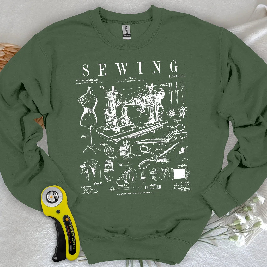 Sewing Tools Pattern Sweatshirt