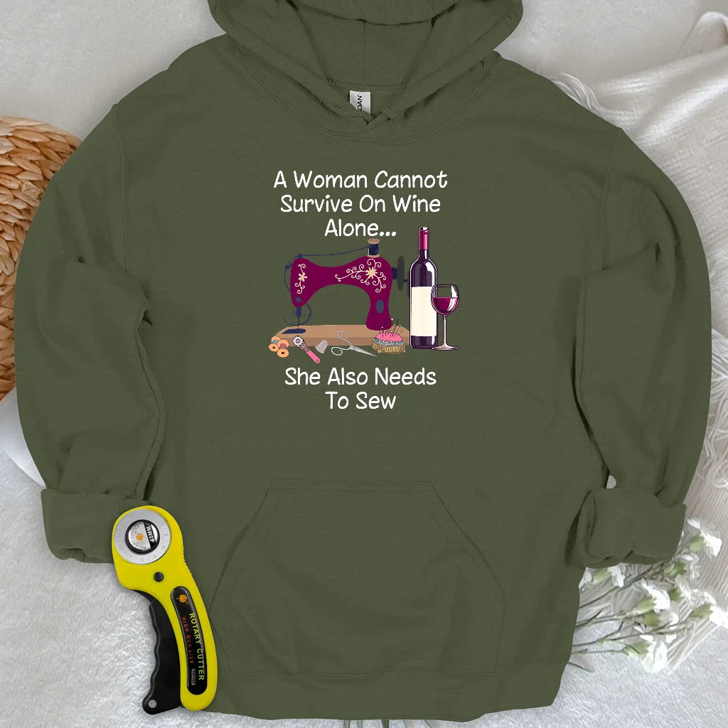 Sewing and Wining Hoodie