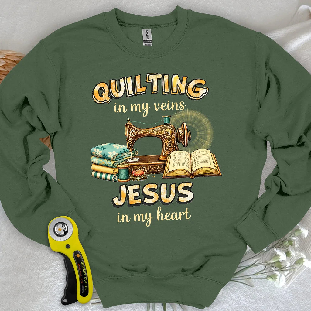 Mit Jesus genäht Sweatshirt