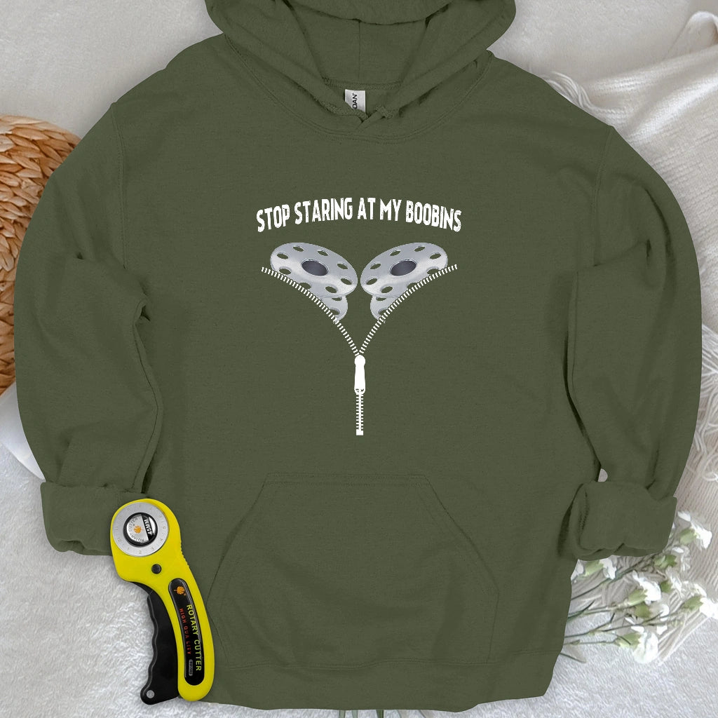 Stop Staring At Boobins Hoodie