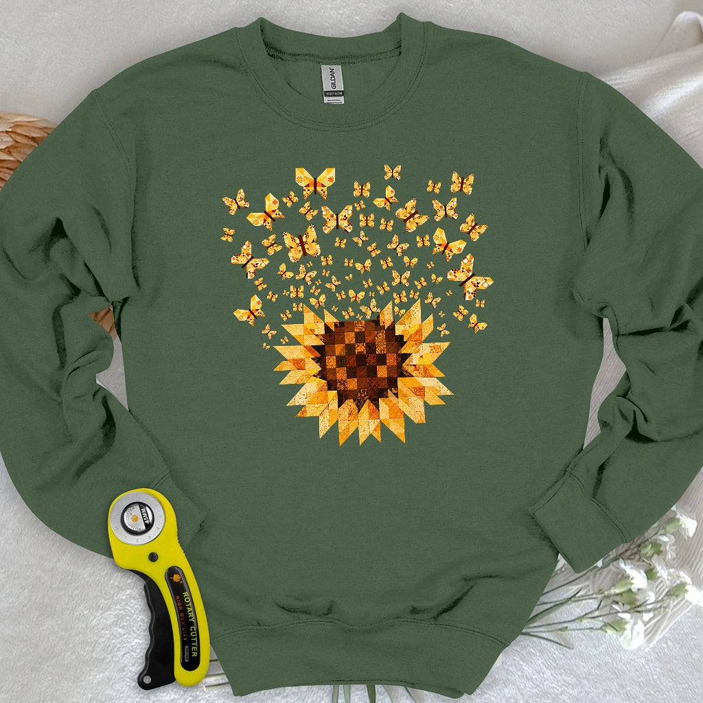 Sunflower Magic Quilt Bloom Sweatshirt