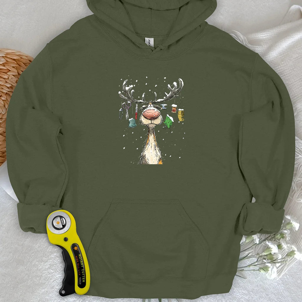 The Reindeer Quilter Hoodie