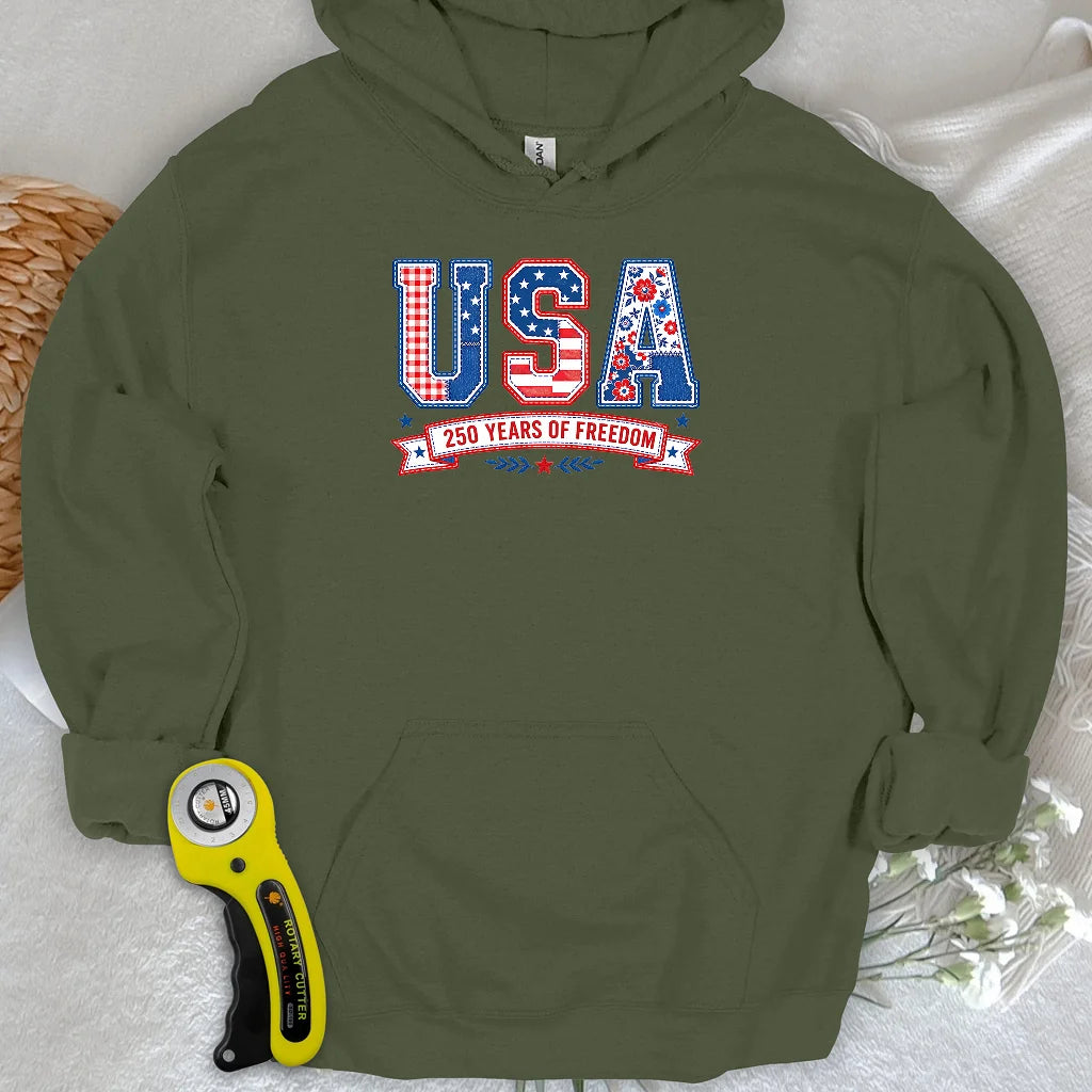 USA Patchwork Freedom Hoodie
