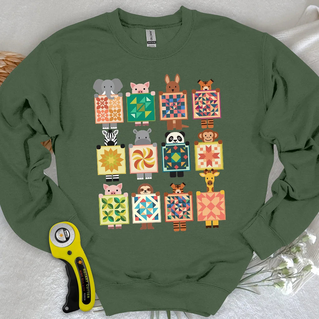 Woodland Patchwork Crew Sweatshirt